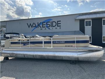 2004 HARRIS FLOTEBOAT 240 CLASSIC TRI TOON w/ JOHNSON 140 EFI